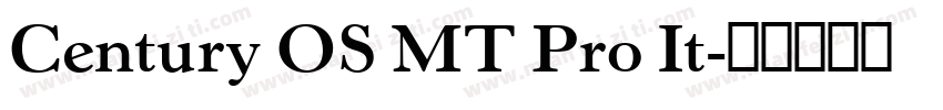 Century OS MT Pro It字体转换